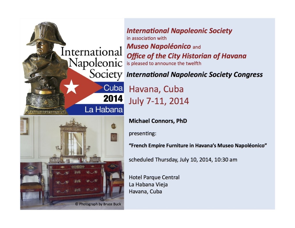 Please Join Fundacion Amistad Board Member Michael Connors July 7th at The Museo Napoleonico in Havana, Cuba!
